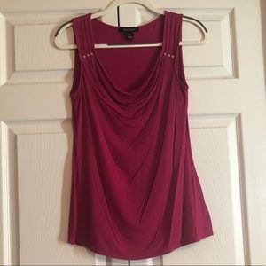 WHBM berry cowl neck tank top